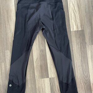 lululemon black cropped leggings size 4